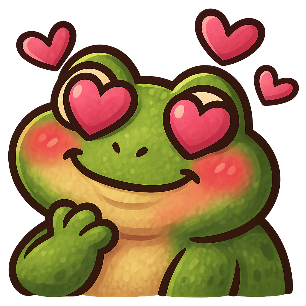 frog emote - love