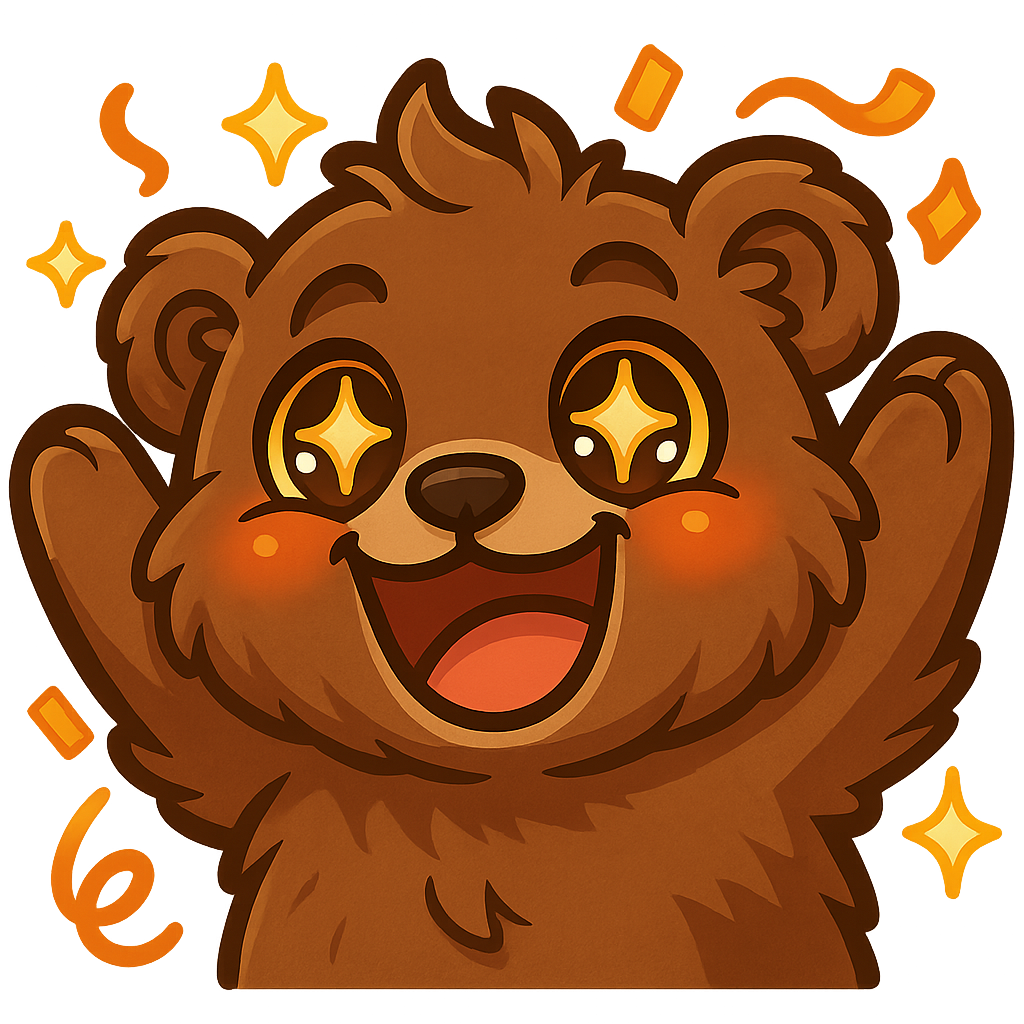 bear emote - hyped
