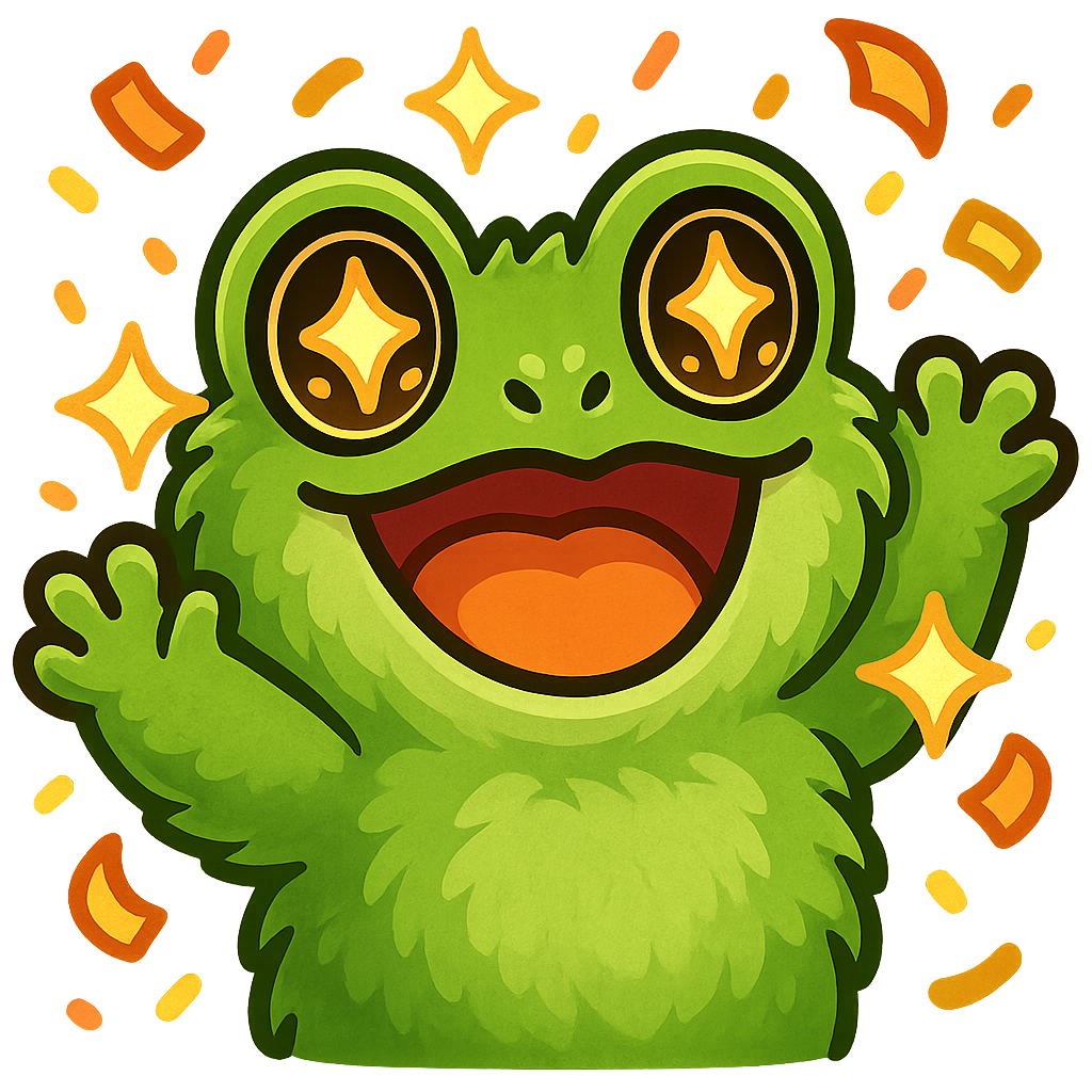 frog emote - hyped