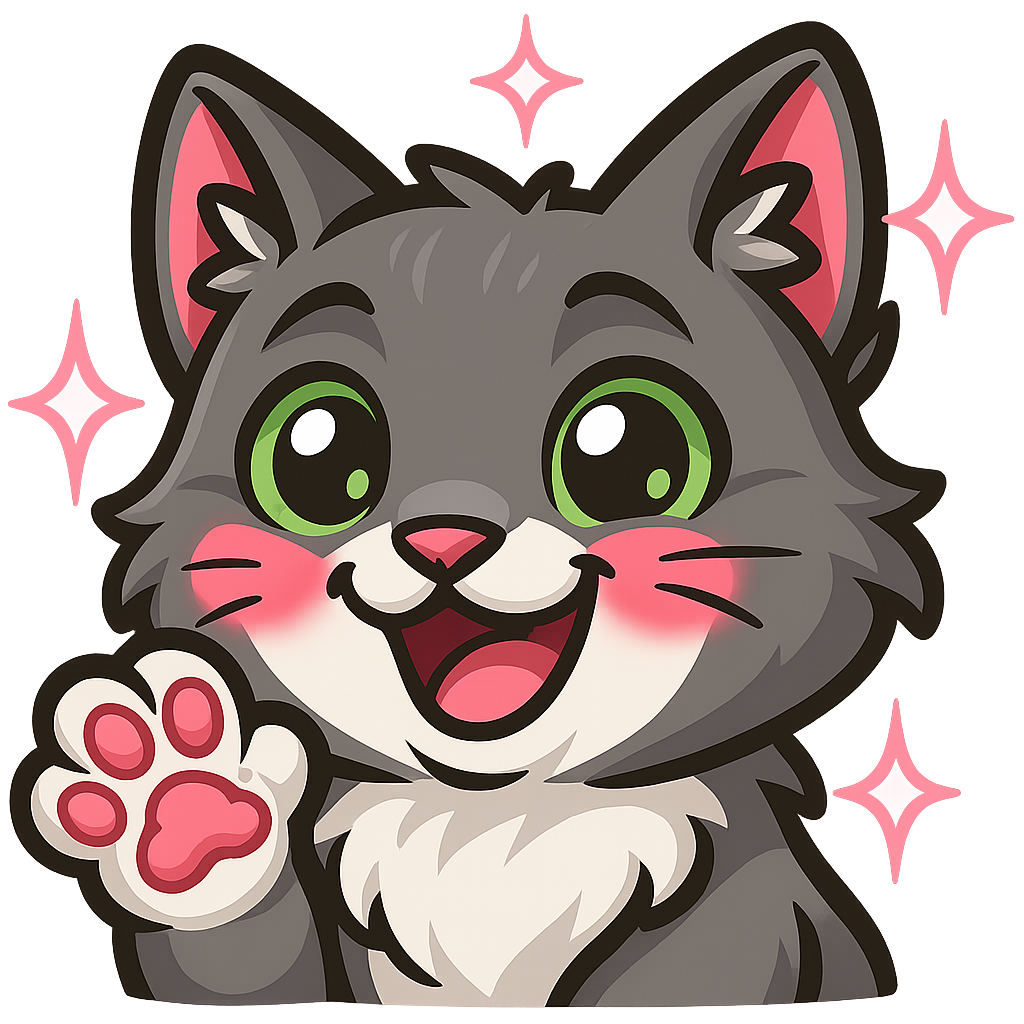 Free cat emote for Twitch - custom design