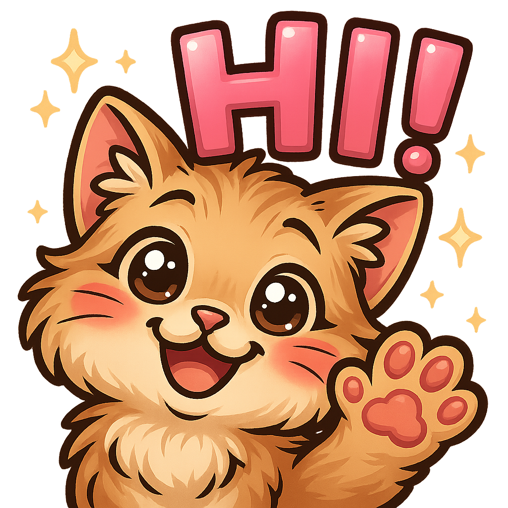 Free cat emote for Twitch - custom design