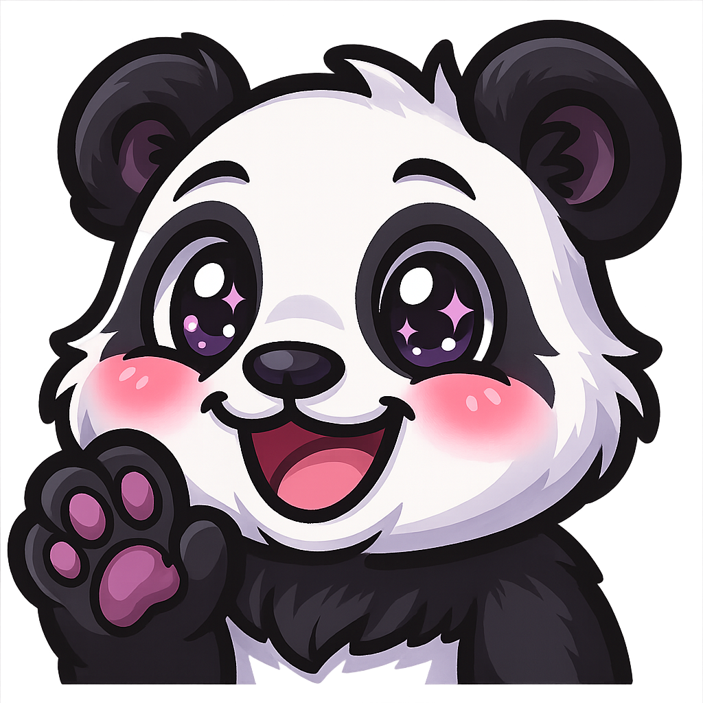 panda emote - happy