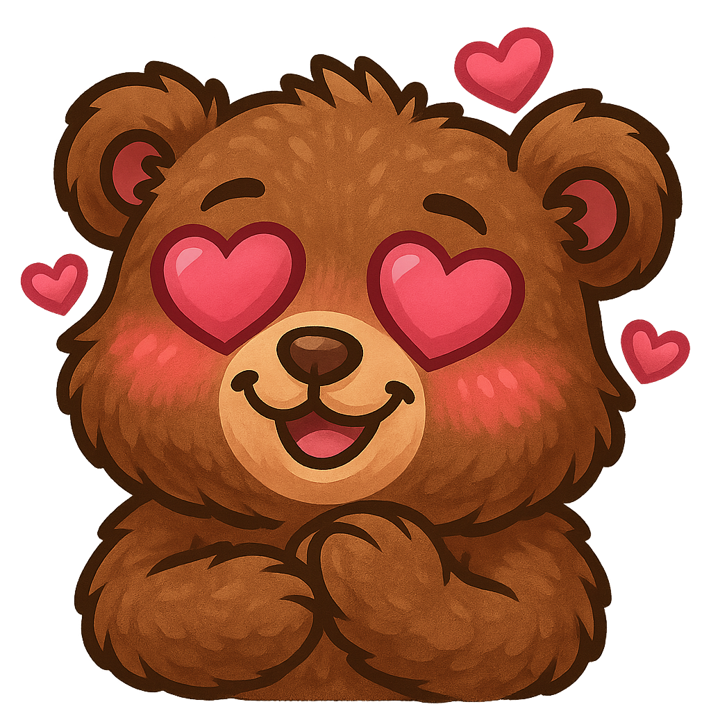 bear emote - love